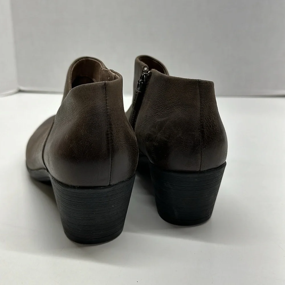 Dansko Raina Ankle Boots Burnished Calf Leather Boot Chestnut Brown Size 36